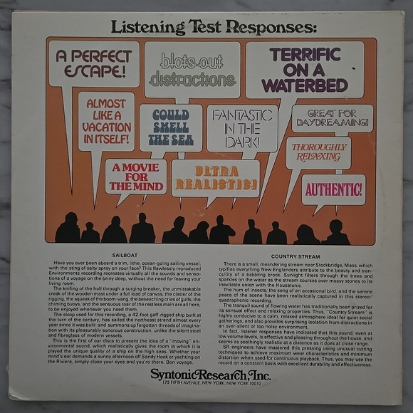 Enviornments- Totally New Concepts in Sound Disc 8 - Sailboat & Country Stream - Picture 4 of 9